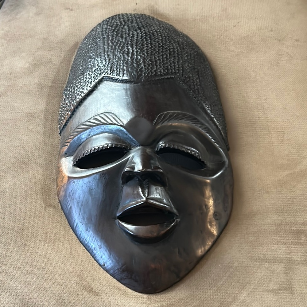 Vintage Hand-Carved Ebony African Mask